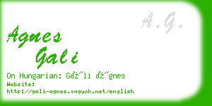 agnes gali business card